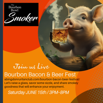 Bourbon drinking pig designed for the bourbon bowl smoker and the bourbon bacon & beer festival